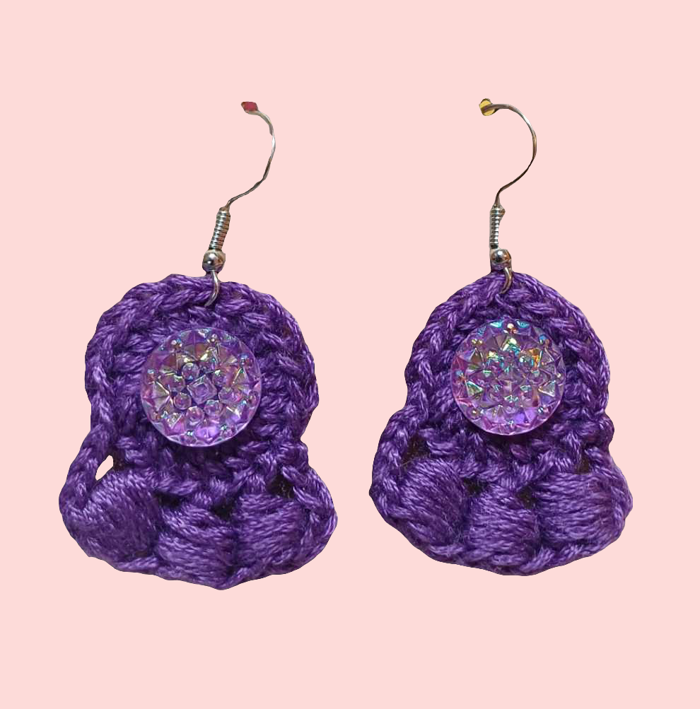 Boucle d'oreille au crochet/livraison gratuite