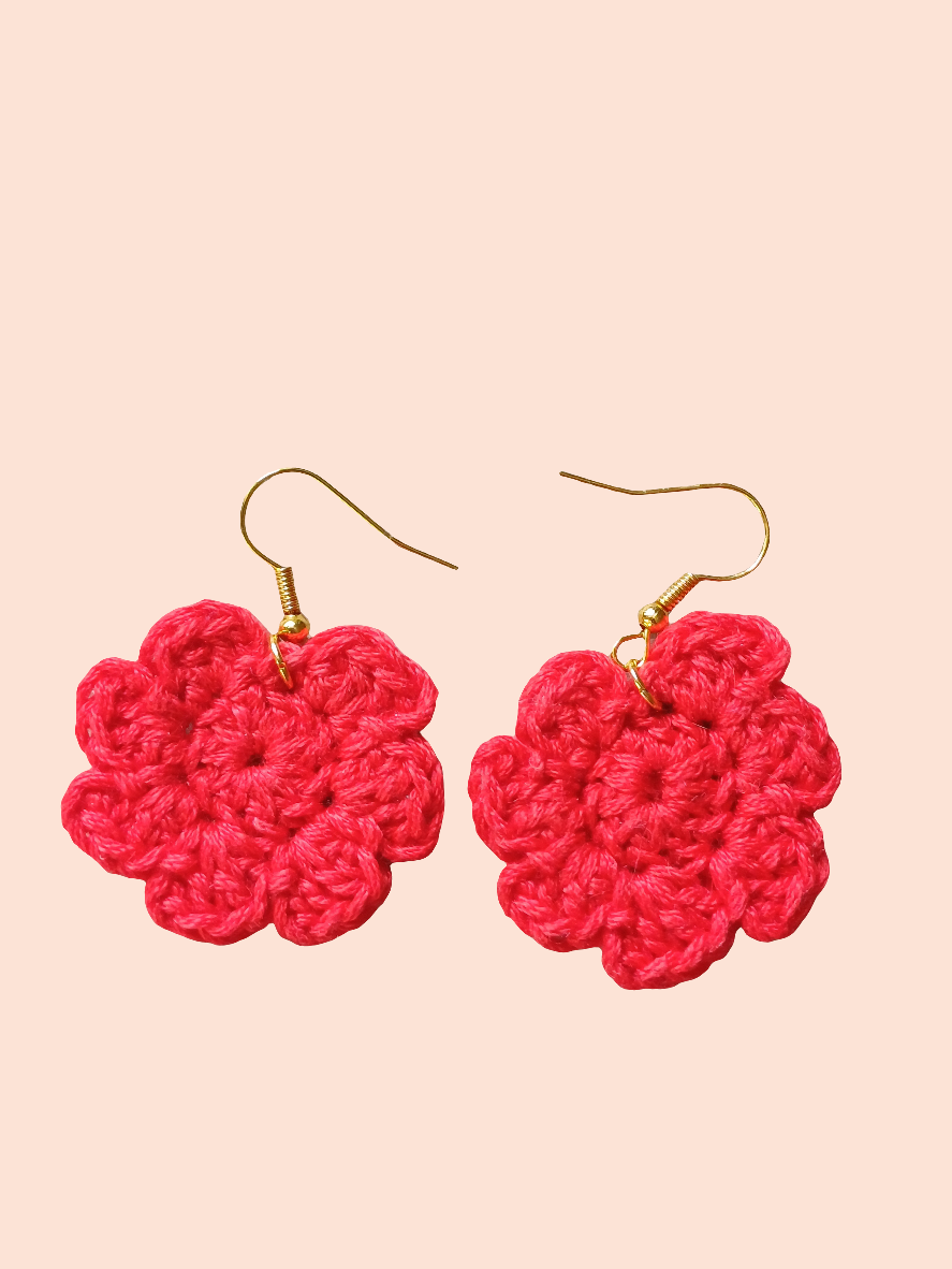 Boucle d'oreille au crochet/frais d'envoi offert.