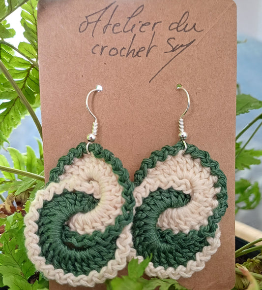 Boucle d'oreille au crochet/frais d'expéditions gratuits pour la Métropole